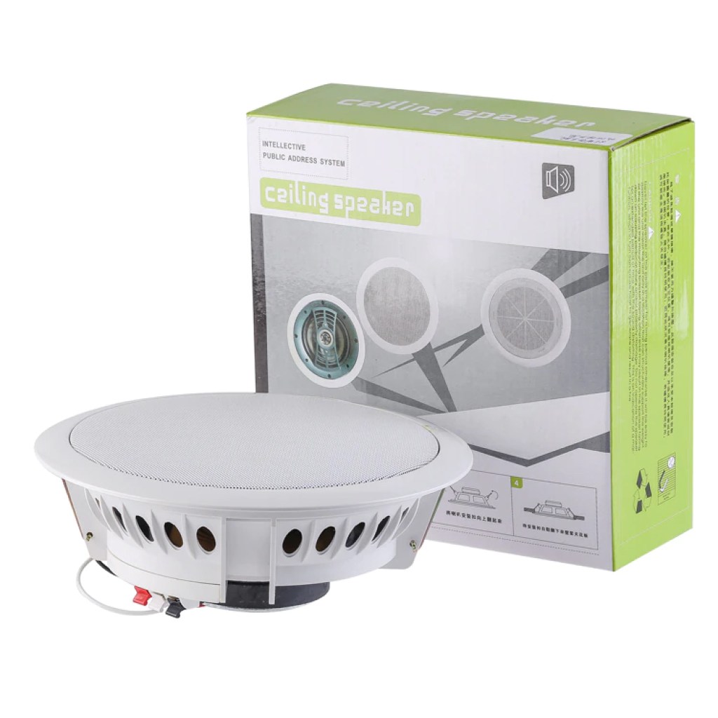 ηχείο-οροφής-στρογγυλό-λευκό-ceiling-speaker